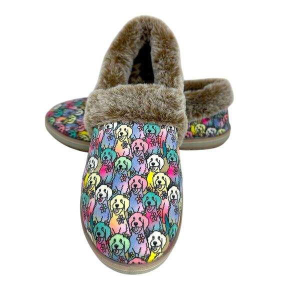 BOB’S by Sketchers Labradoodle Dog Faux Shearling lined Slippers - NWOT - Picture 2 of 8